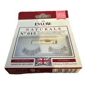 Eylure‎ Naturals No. 015  Lightweight Reusable Adhesive And Applicator Included